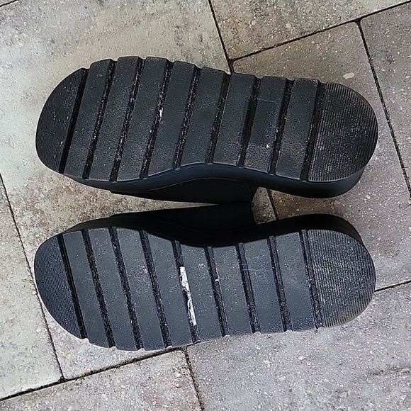 Steve Madden Platform Sandals Sz 8 Black - Picture 6 of 8